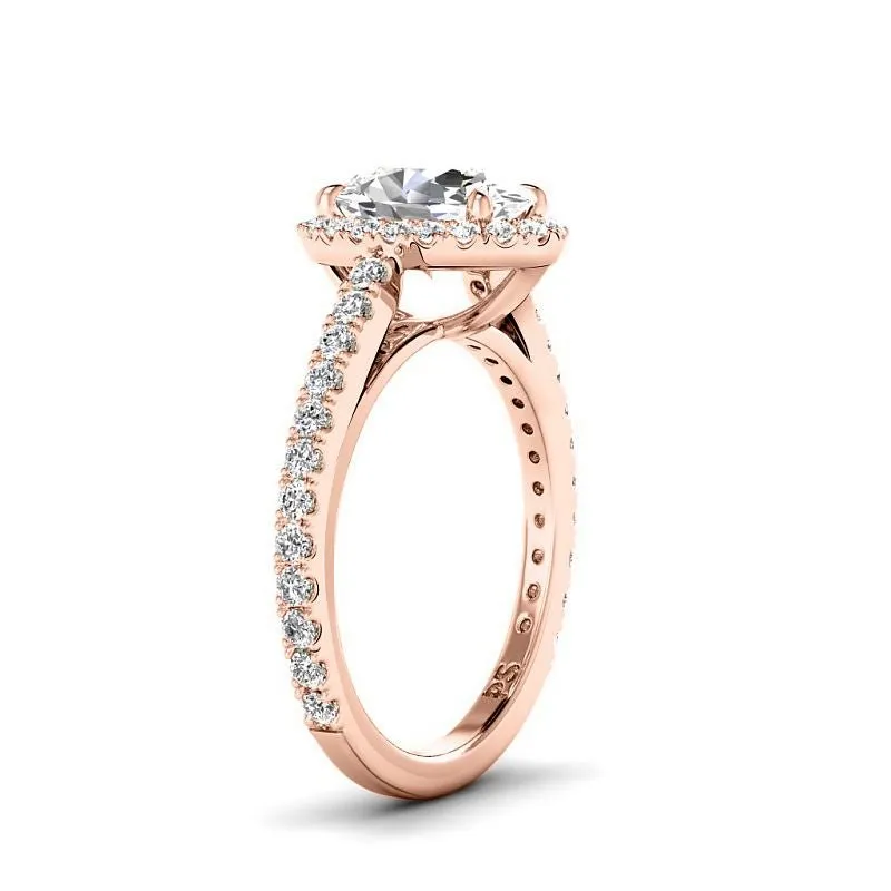 0.95-3.45 CT Round & Oval Cut Lab Grown Diamonds - Engagement Ring
