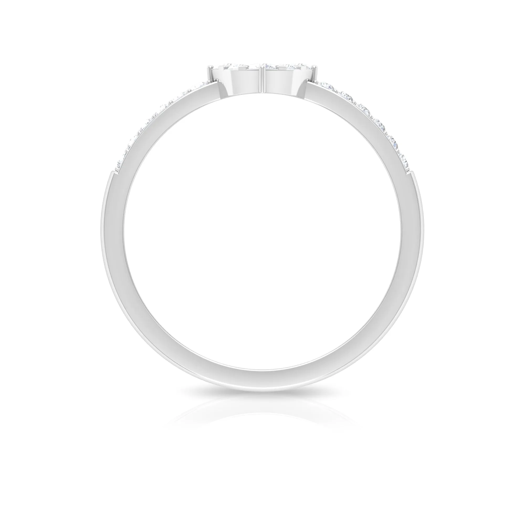 1/2 CT Diamond Engagement Ring in Illusion Setting with Two Tone Gold