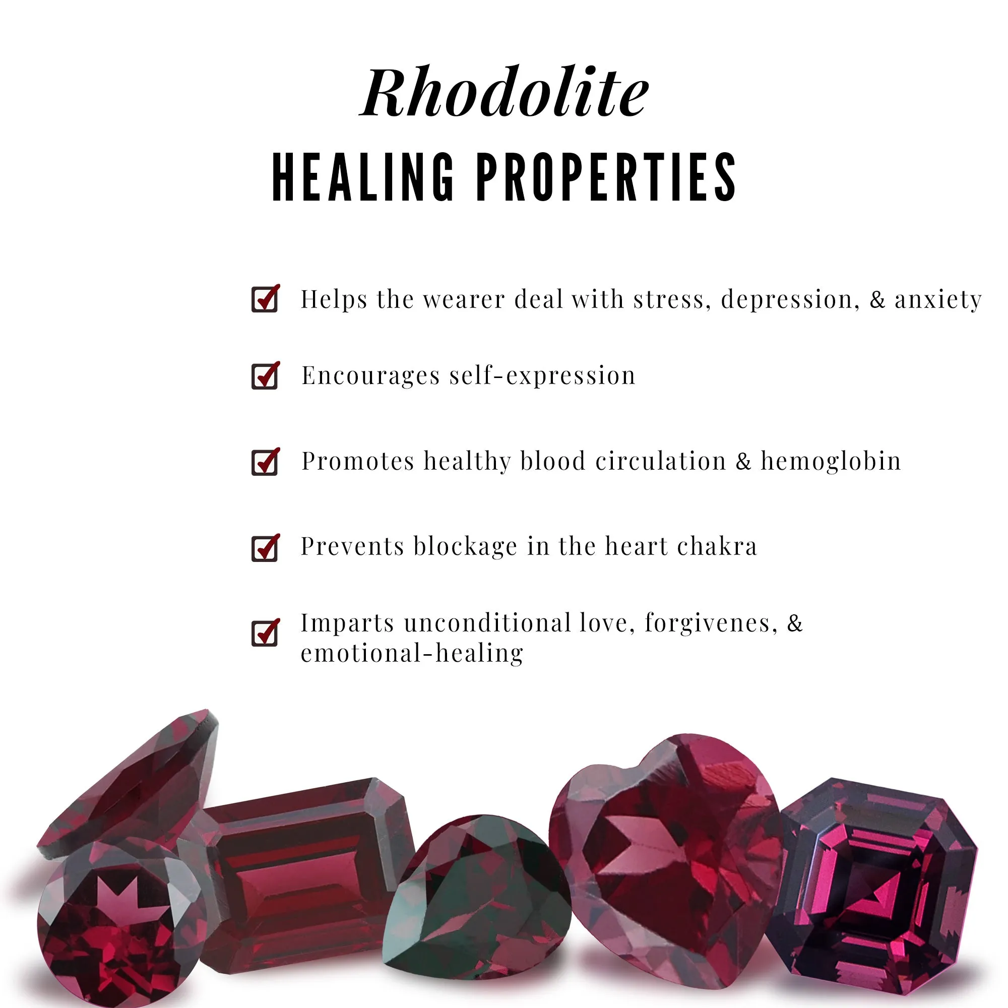 1/2 CT Rhodolite Solitaire and Diamond Infinity Ring