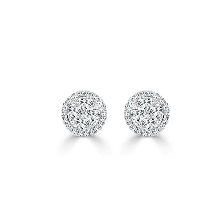 14k Gold & Diamond Stud Earrings - 0.95ct