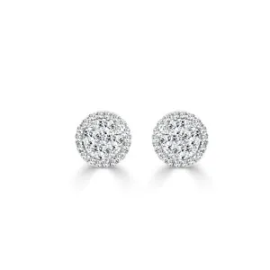 14k Gold & Diamond Stud Earrings - 0.95ct