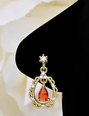 14k Gold Dangle Drop Nose Rings And Studs