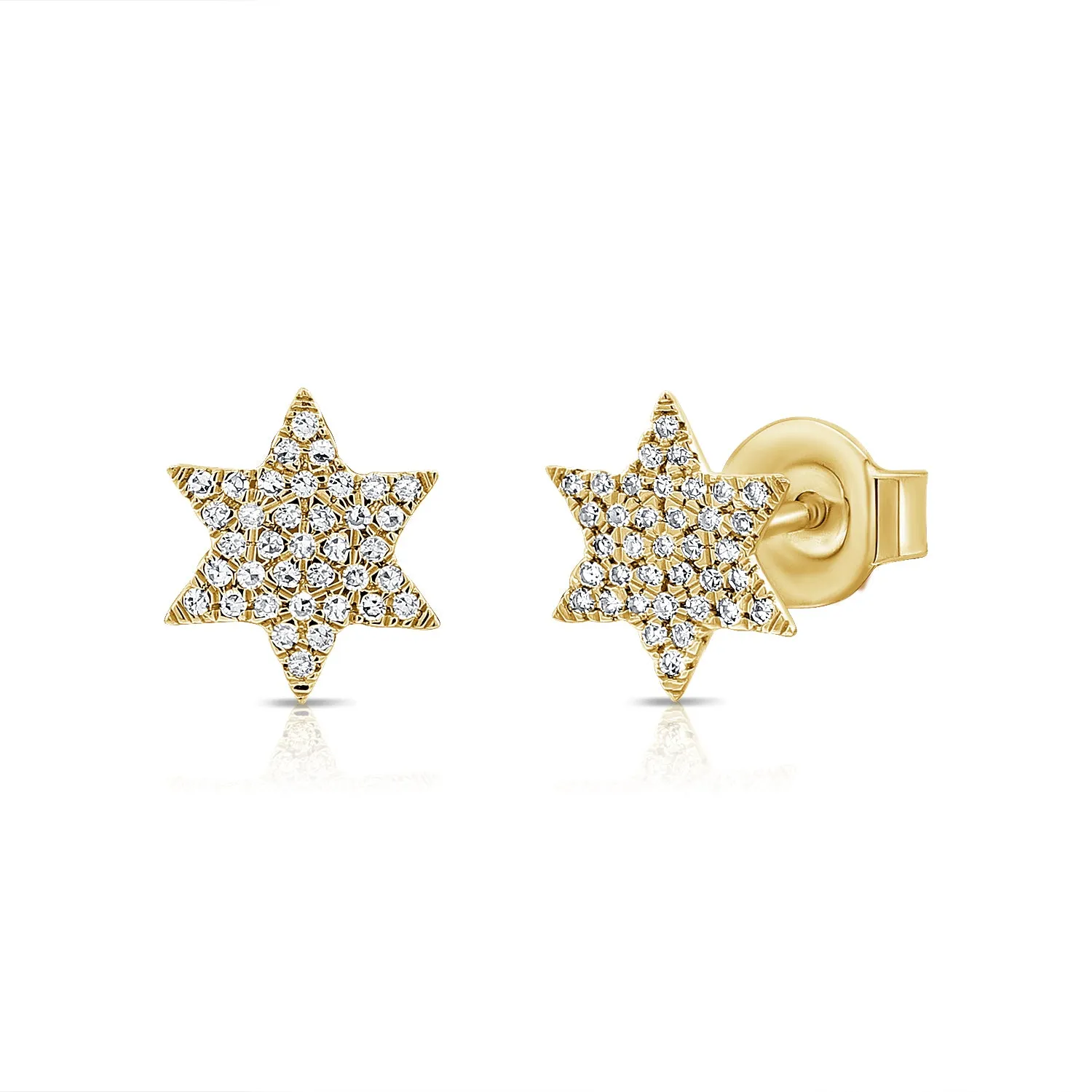 14K Gold Diamond Swirl Earrings - 0.10ct