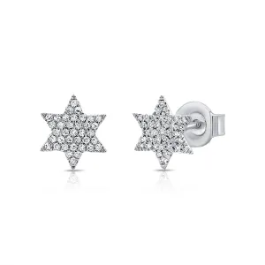 14K Gold Diamond Swirl Earrings - 0.10ct