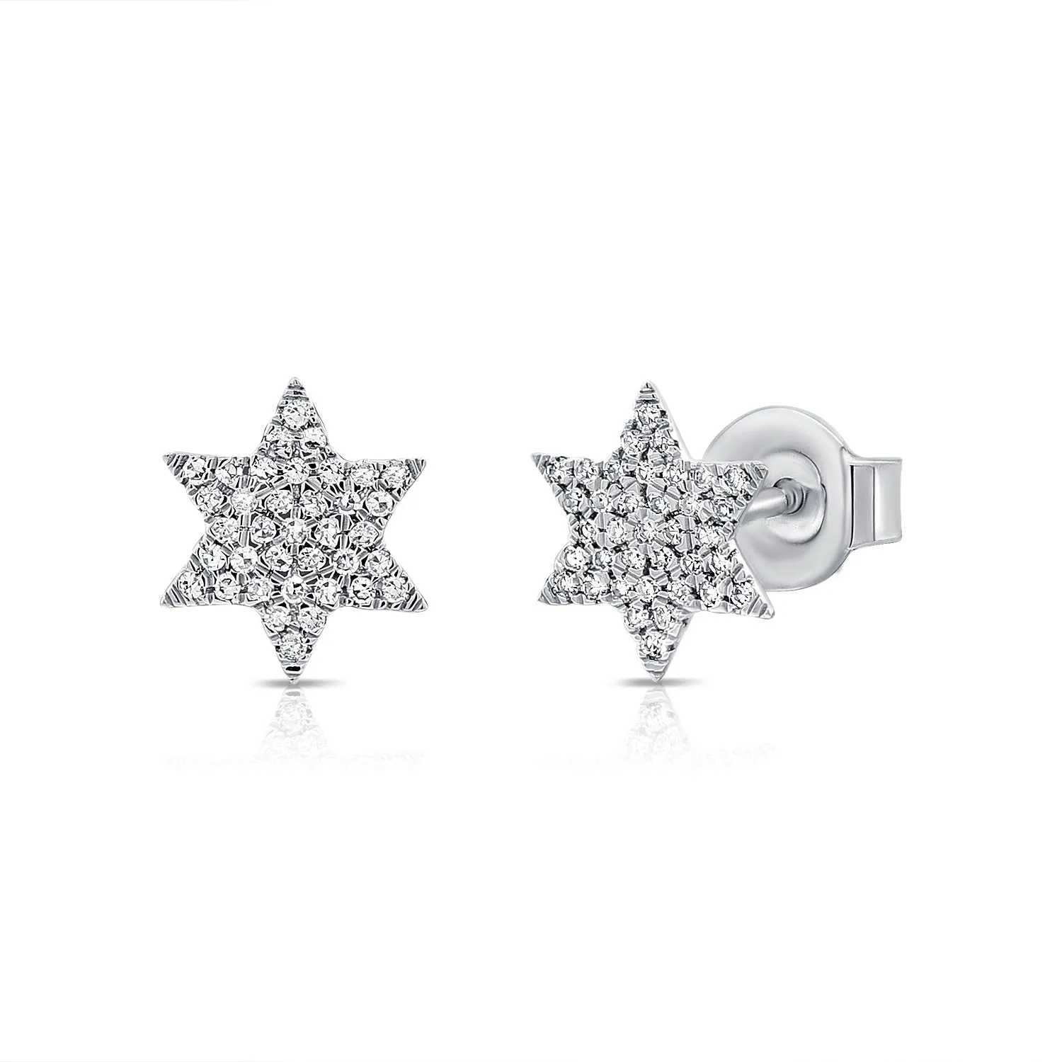14K Gold Diamond Swirl Earrings - 0.10ct