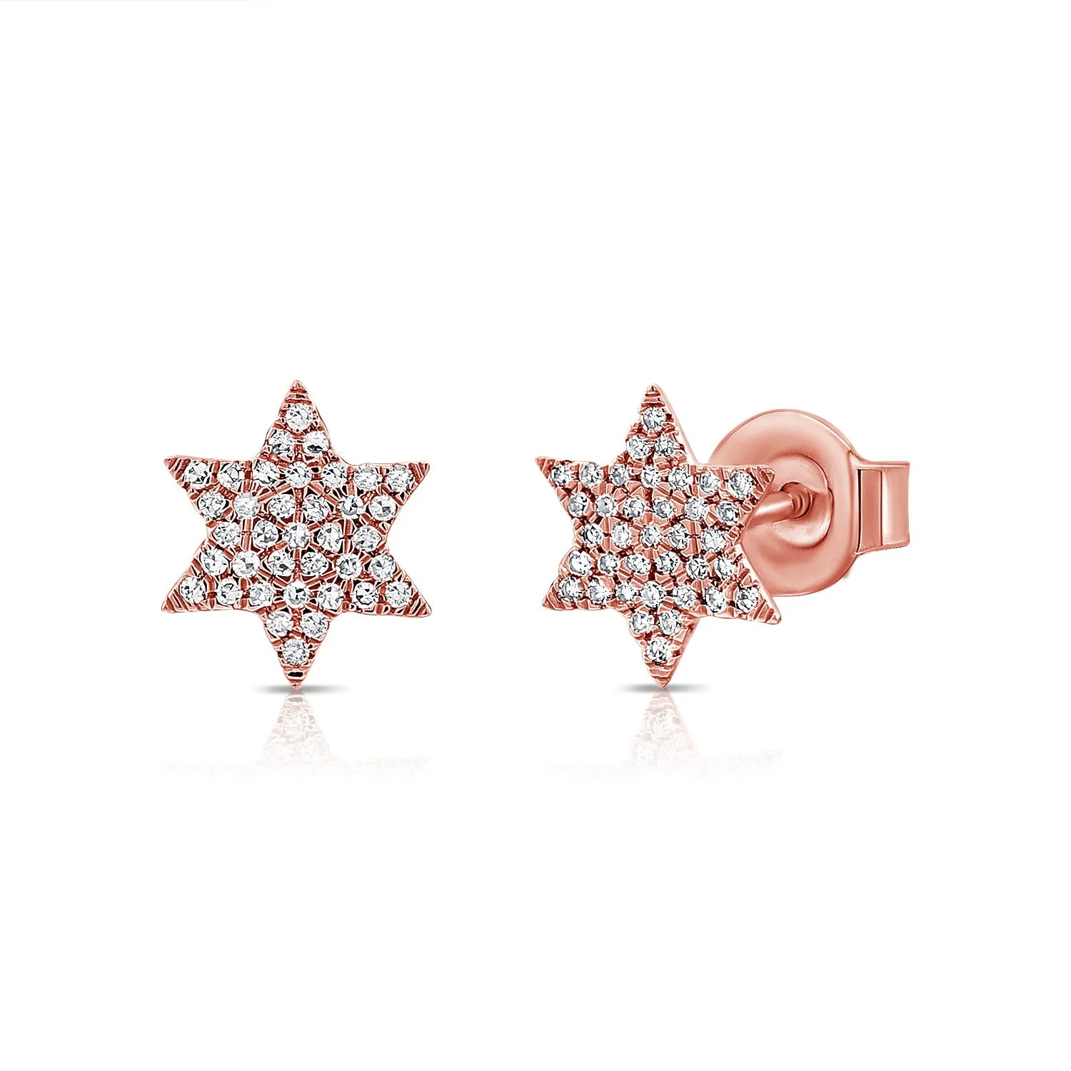 14K Gold Diamond Swirl Earrings - 0.10ct