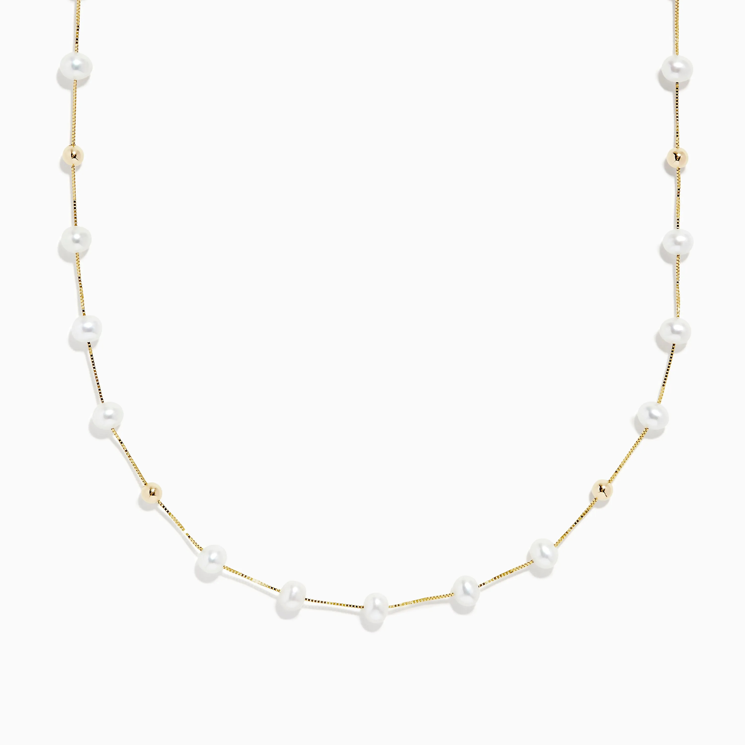 14K Yellow Gold Freshwater Pearl Necklace