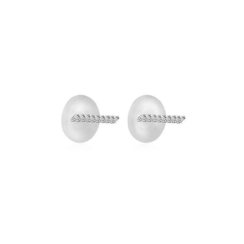 18k Gold Slash Line Diamond Earring