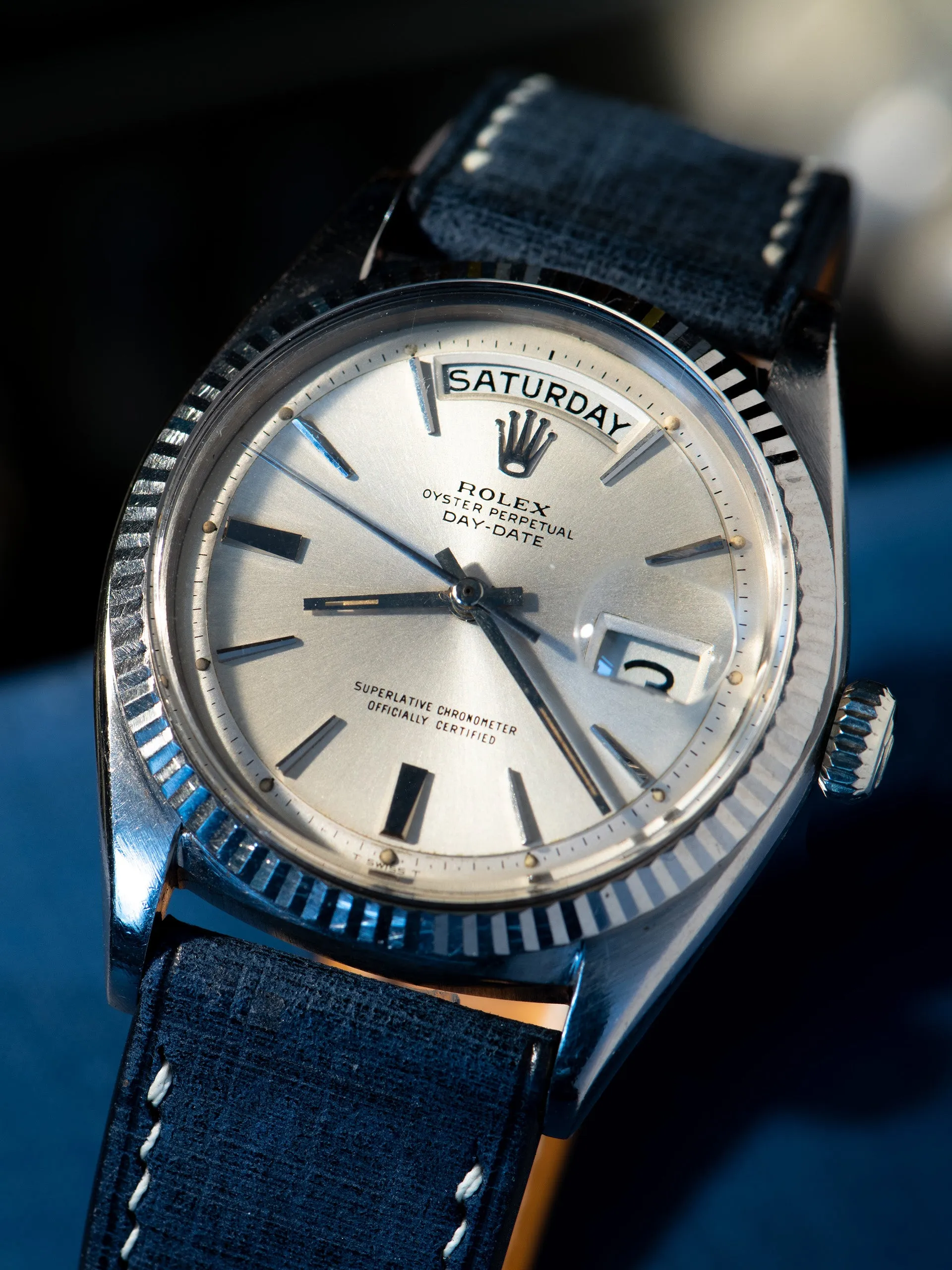 1966 Rolex Day-Date 18K WG (Ref. 1803) Silver "Doorstop" Dial