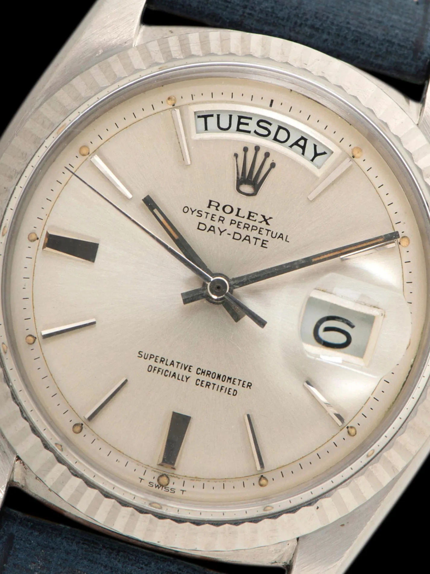 1966 Rolex Day-Date 18K WG (Ref. 1803) Silver "Doorstop" Dial