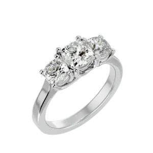 2 5/8 ctw Round Three Stone Lab Grown Diamond Ring