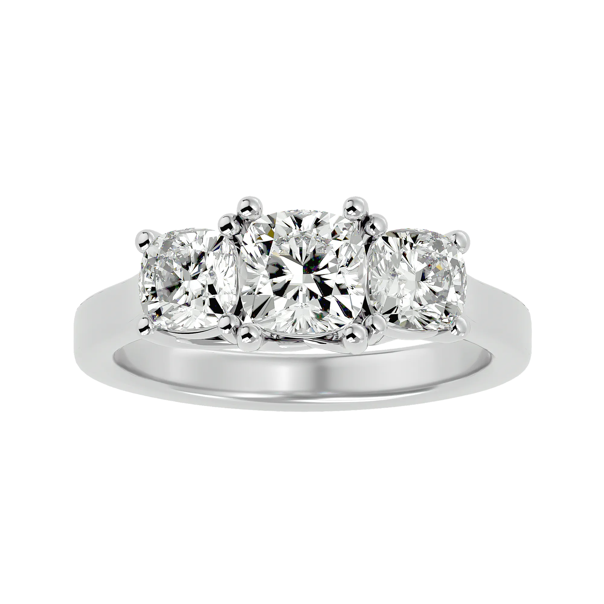 2 5/8 ctw Round Three Stone Lab Grown Diamond Ring