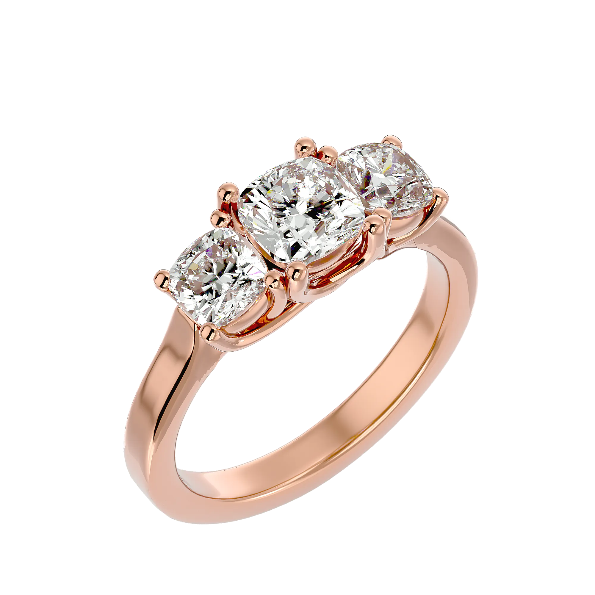 2 5/8 ctw Round Three Stone Lab Grown Diamond Ring