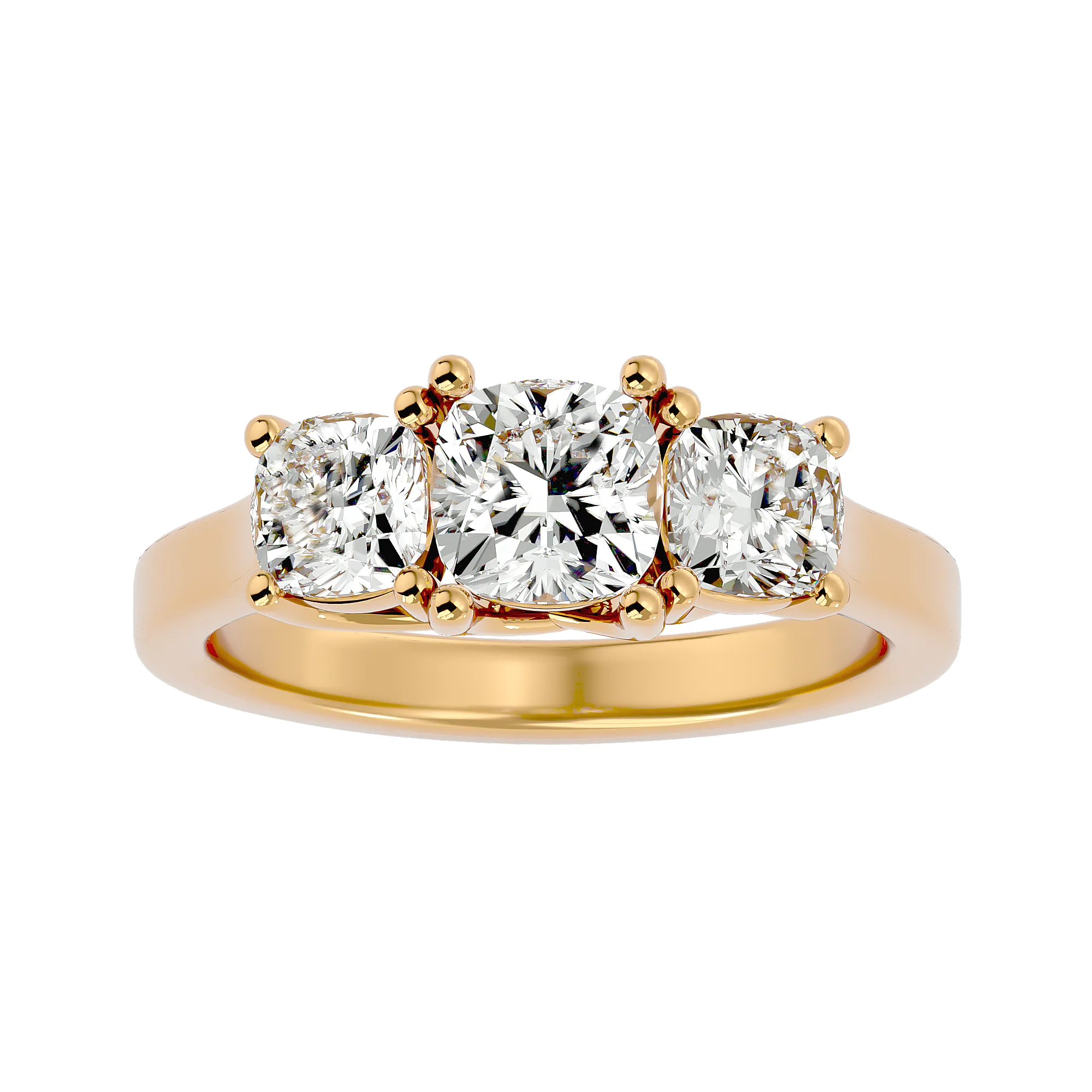2 5/8 ctw Round Three Stone Lab Grown Diamond Ring