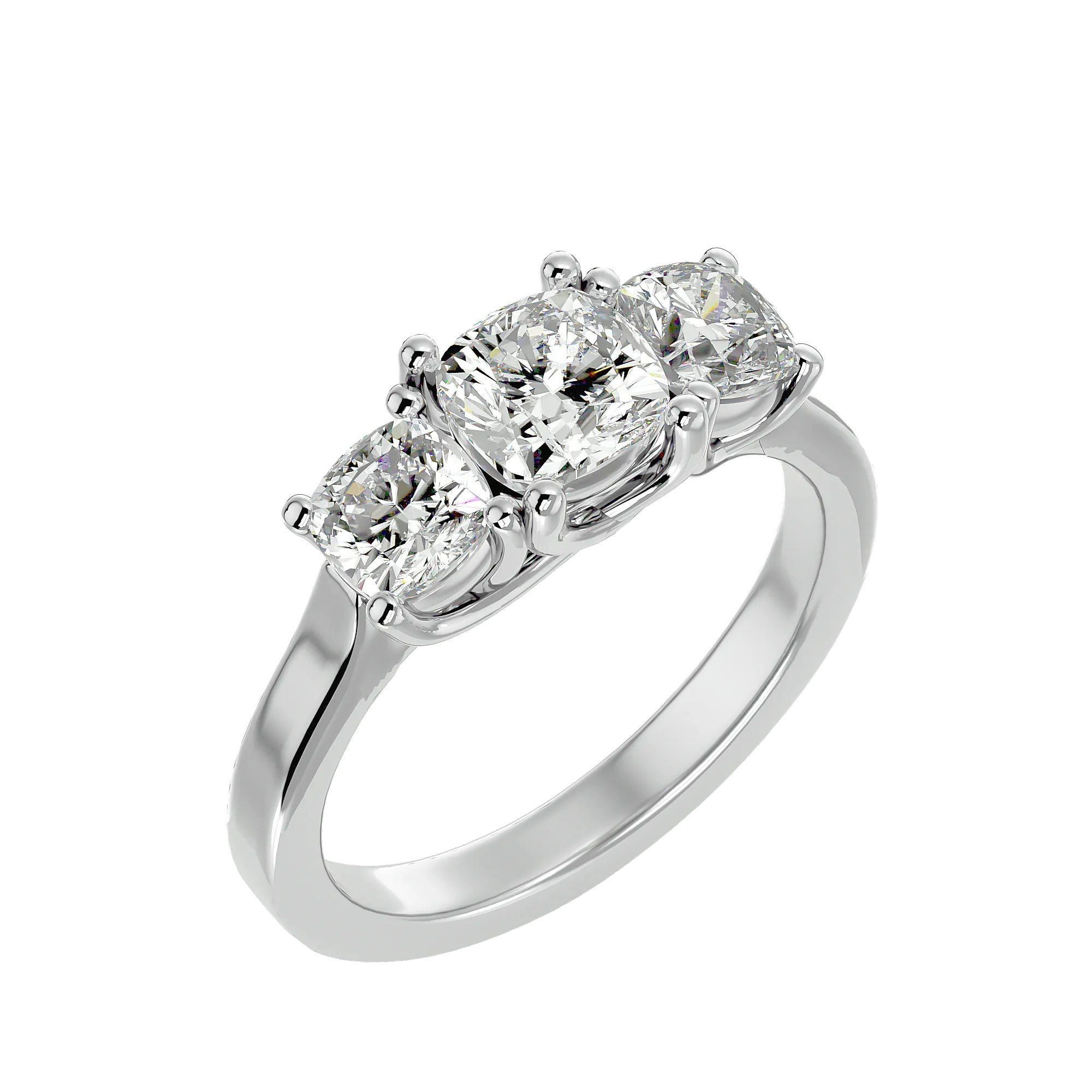 2 5/8 ctw Round Three Stone Lab Grown Diamond Ring