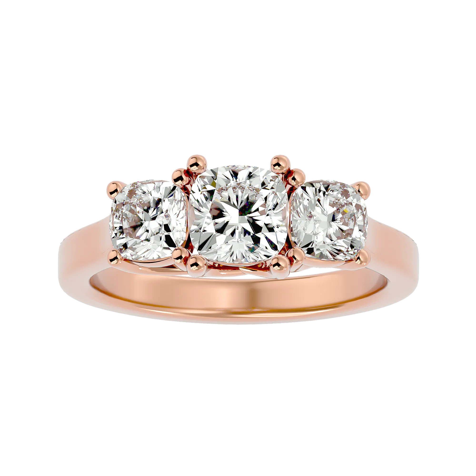 2 5/8 ctw Round Three Stone Lab Grown Diamond Ring