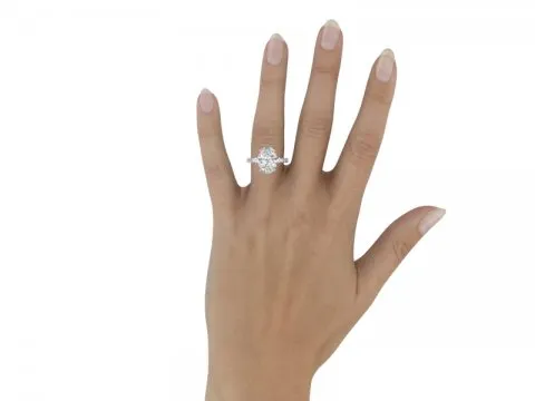 5.39ct Oval Solitaire with Pave Shank