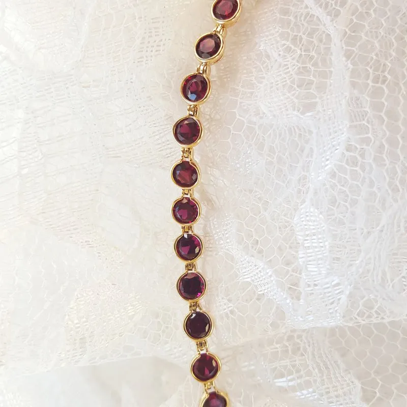 Arizona Anthill Garnet Gold Jewelry Arizona Garnet Bezel Bracelet