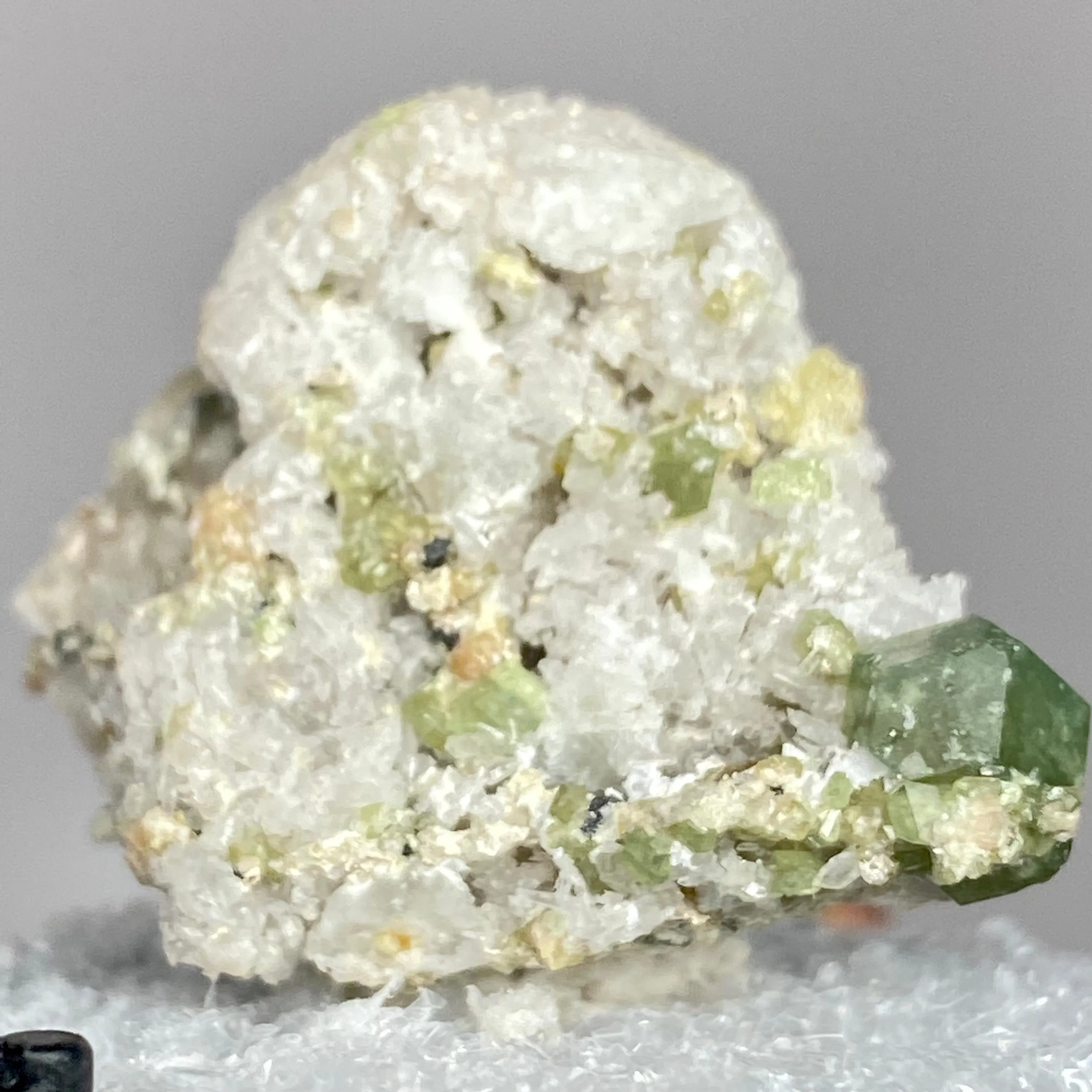 Beautiful Demantoid Garnet with Feldspar from Tubussis, Namibia