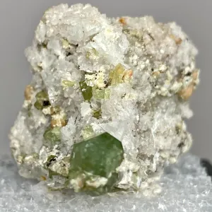 Beautiful Demantoid Garnet with Feldspar from Tubussis, Namibia
