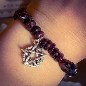 Blood Garnet Pentacle Bracelet