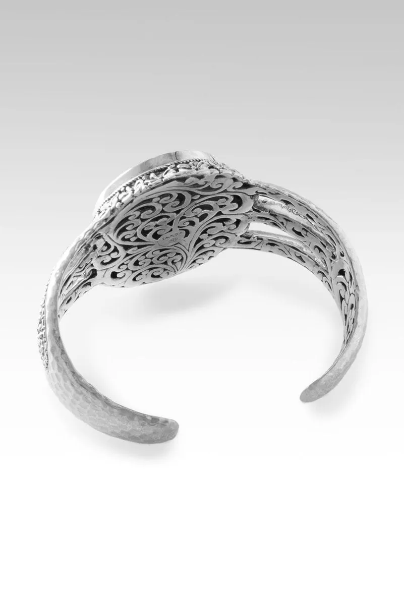 Bloom With Grace Cuff™ in Ammonite with Abalone Inlay