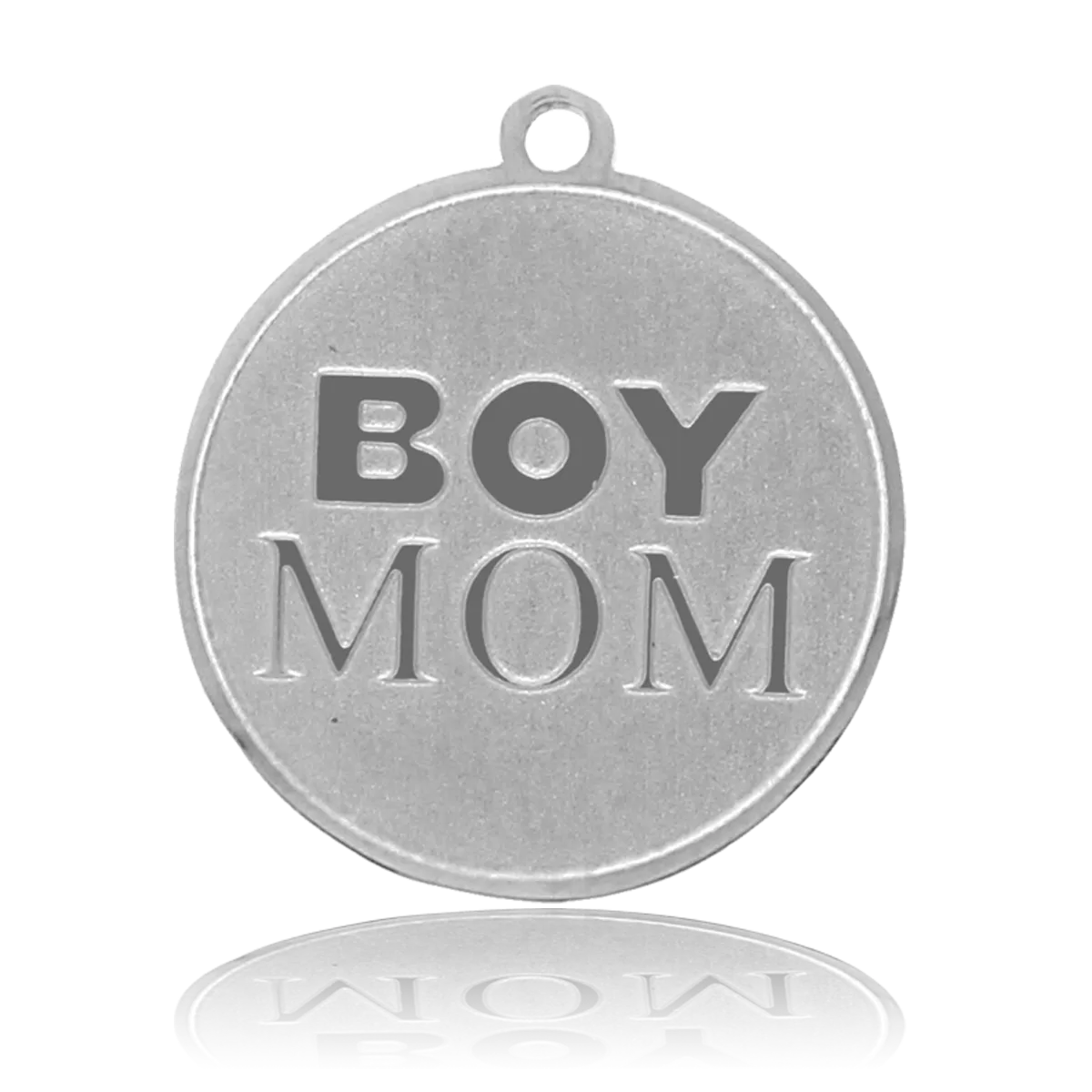Boy Mom Charm with Blue Zebra Jade Charity Bracelet