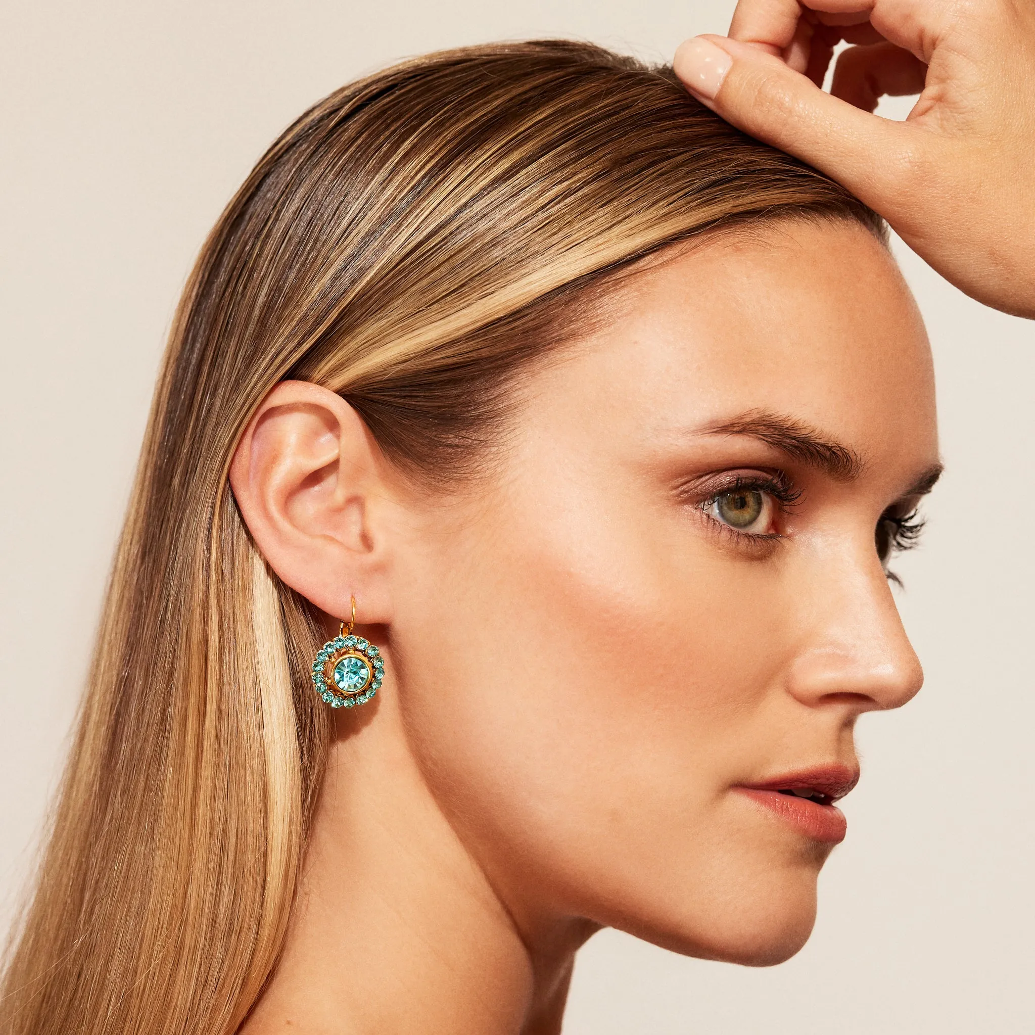 Candela Aqua Blue Drop Earrings