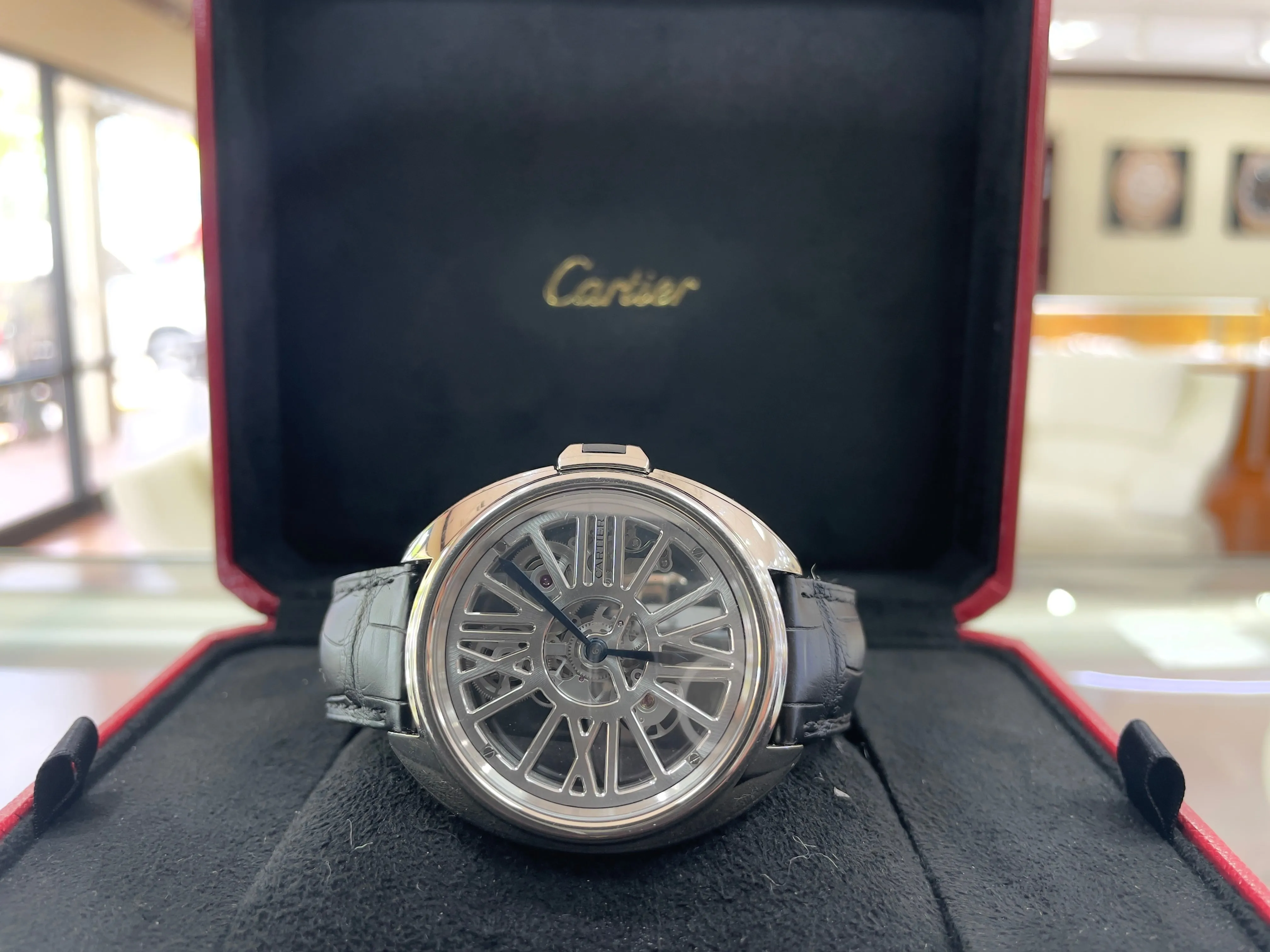 Cartier Clé De Skeleton WHCL0008  41mm Platinum Skeleton Preowned
