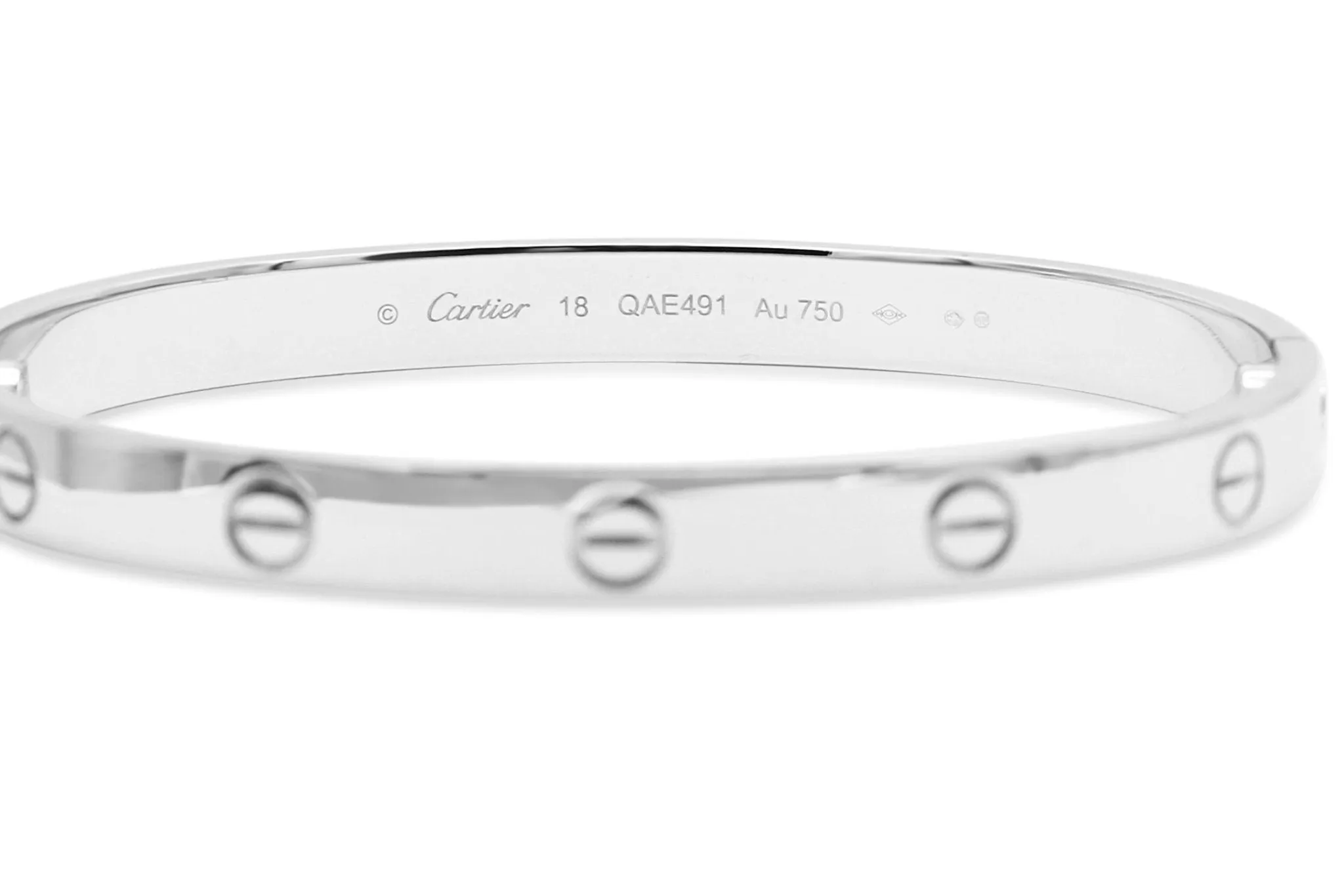 Cartier Love Bangle 18ct White Gold - Size 18