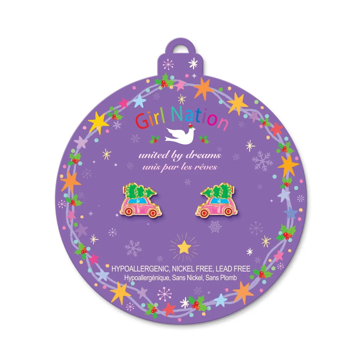 Christmas Tree Shopping Cutie Stud Earrings