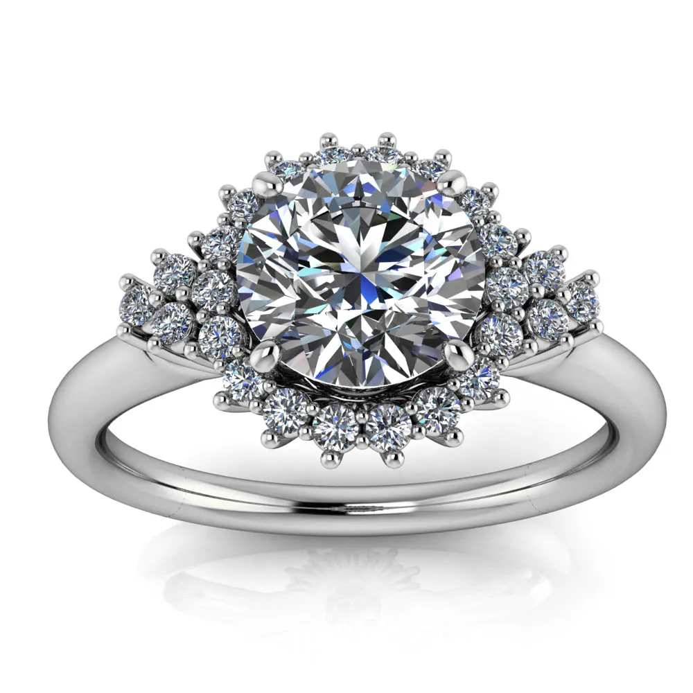 Cluster Halo Engagement Ring - Gianna