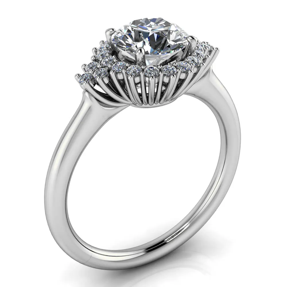 Cluster Halo Engagement Ring - Gianna