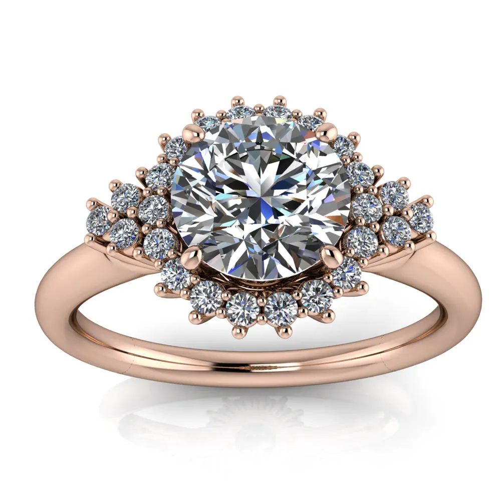Cluster Halo Engagement Ring - Gianna