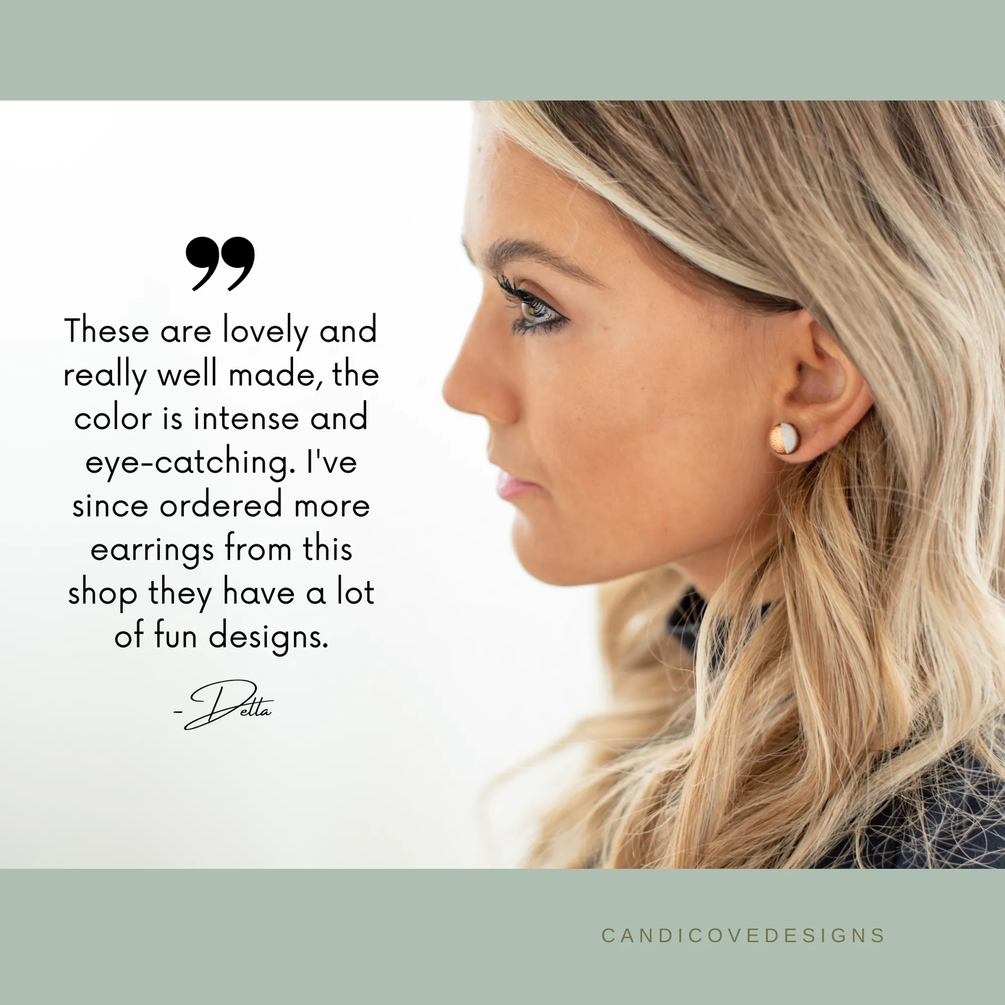 Coral Stud Earrings by Candi Cove Designs