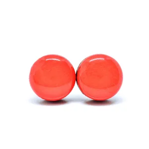 Coral Stud Earrings by Candi Cove Designs