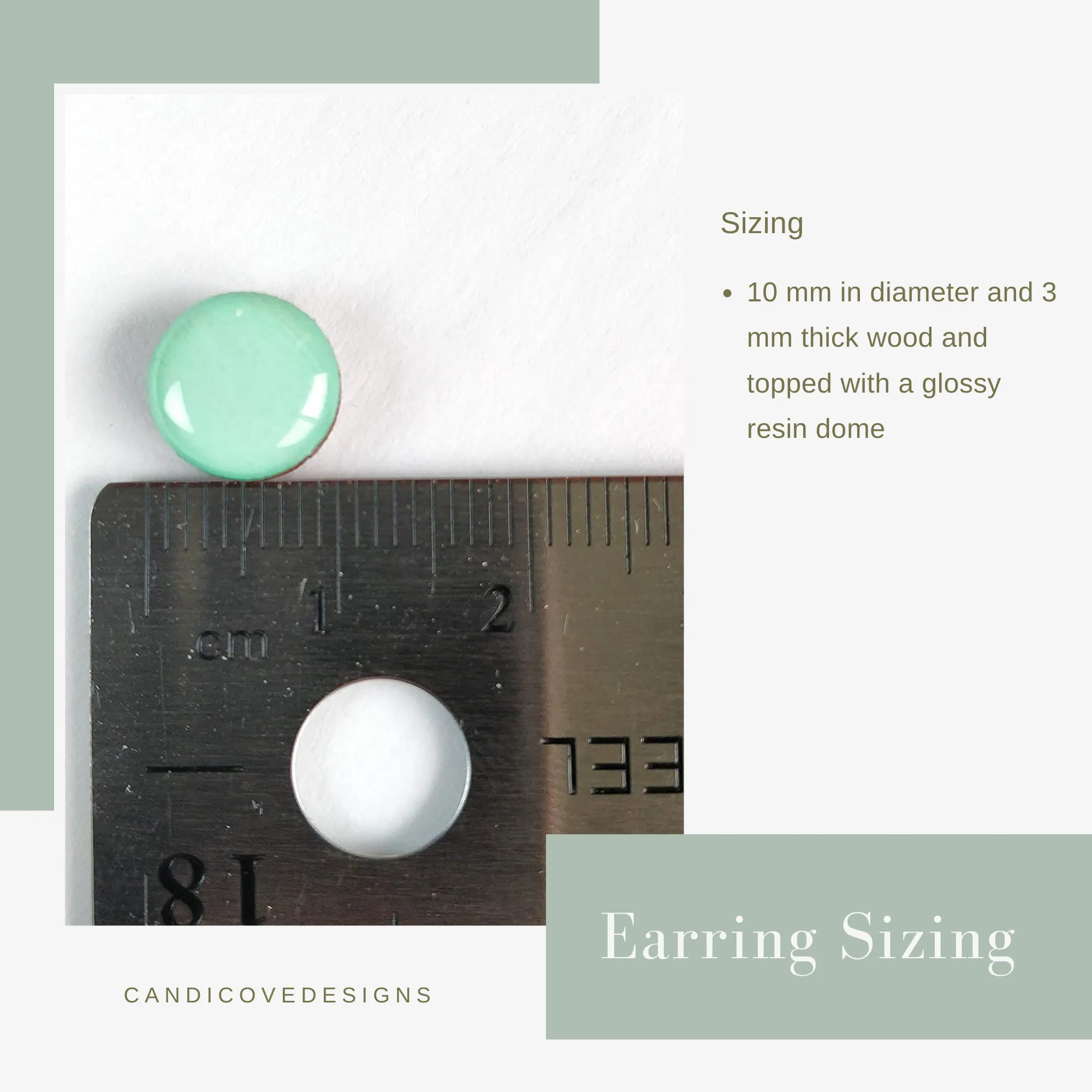 Coral Stud Earrings by Candi Cove Designs