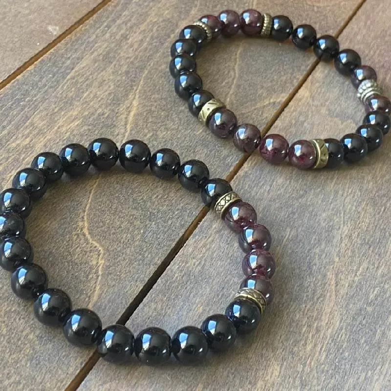 Couple Bracelet | Garnet