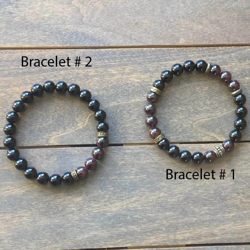 Couple Bracelet | Garnet