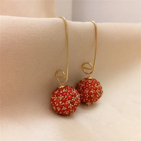 Dainty Coral Earrings