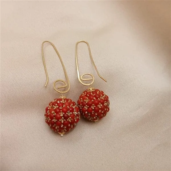 Dainty Coral Earrings