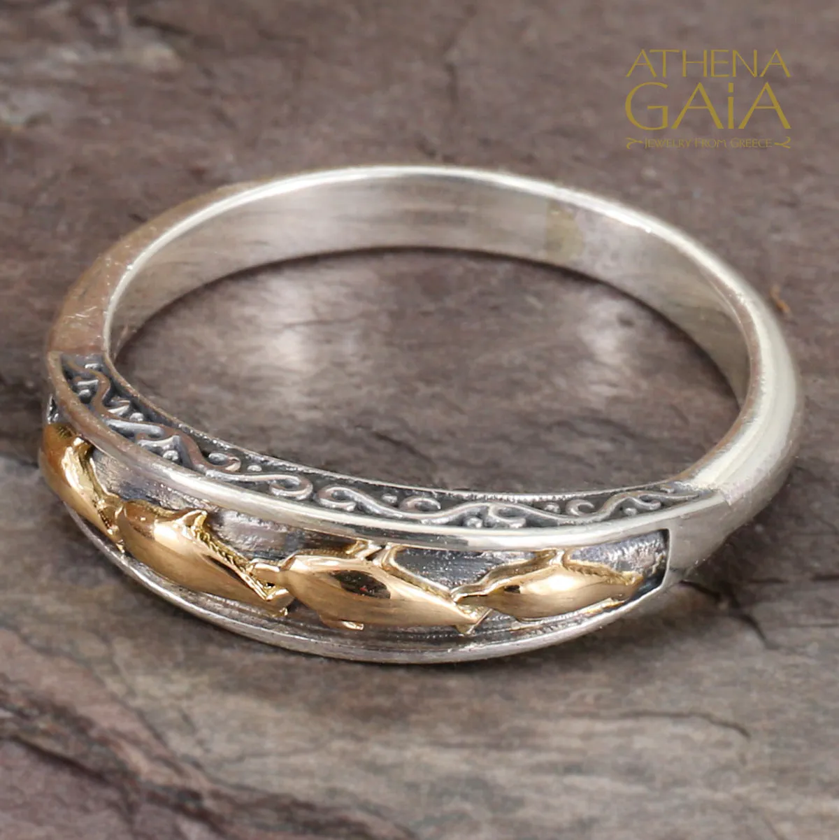 Dolphins Band Ring