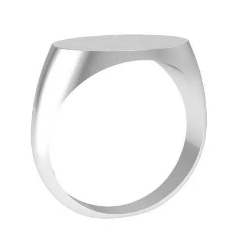 Elongated Oval Signet Ring for Women - 15mm x 10mm