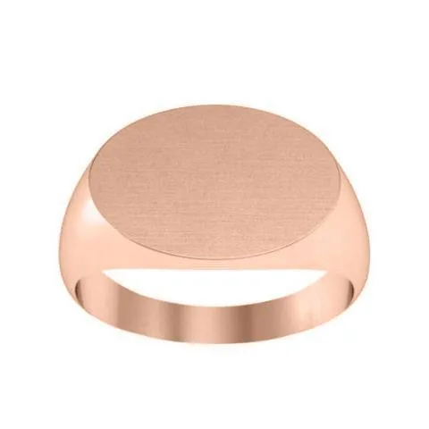 Elongated Oval Signet Ring for Women - 15mm x 10mm