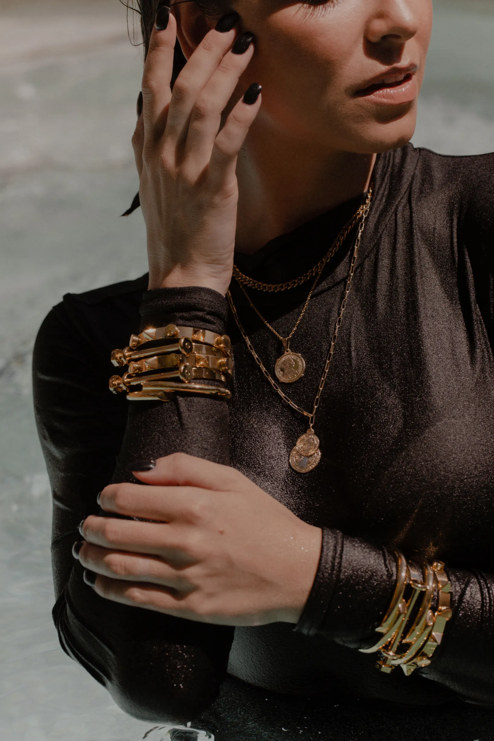 Ember Studded Bracelet - Gold