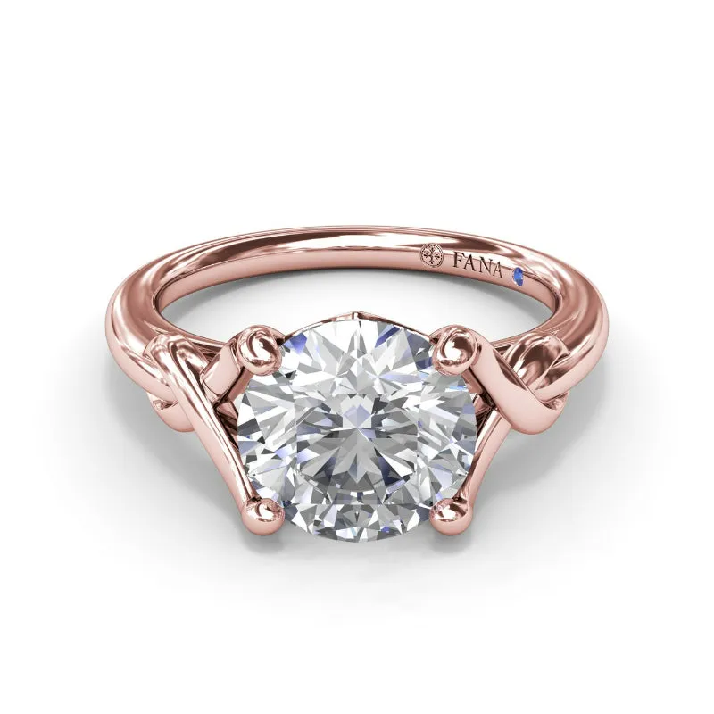 Fana Smooth Love Knot Diamond Engagement Ring