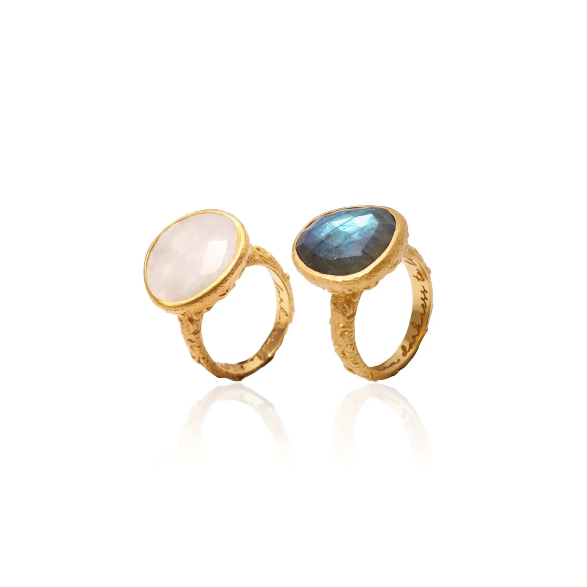From Darkness to Light Labradorite & Moonstone • Ring
