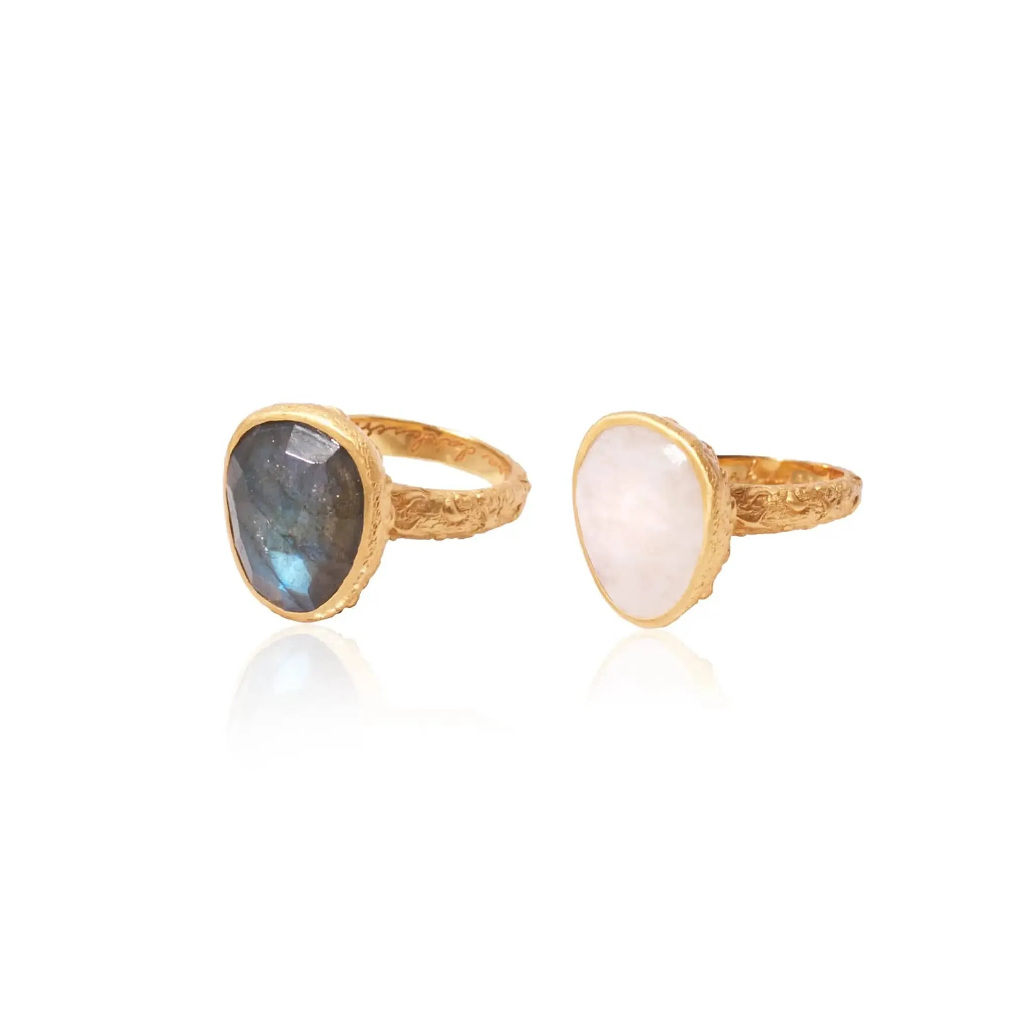 From Darkness to Light Labradorite & Moonstone • Ring