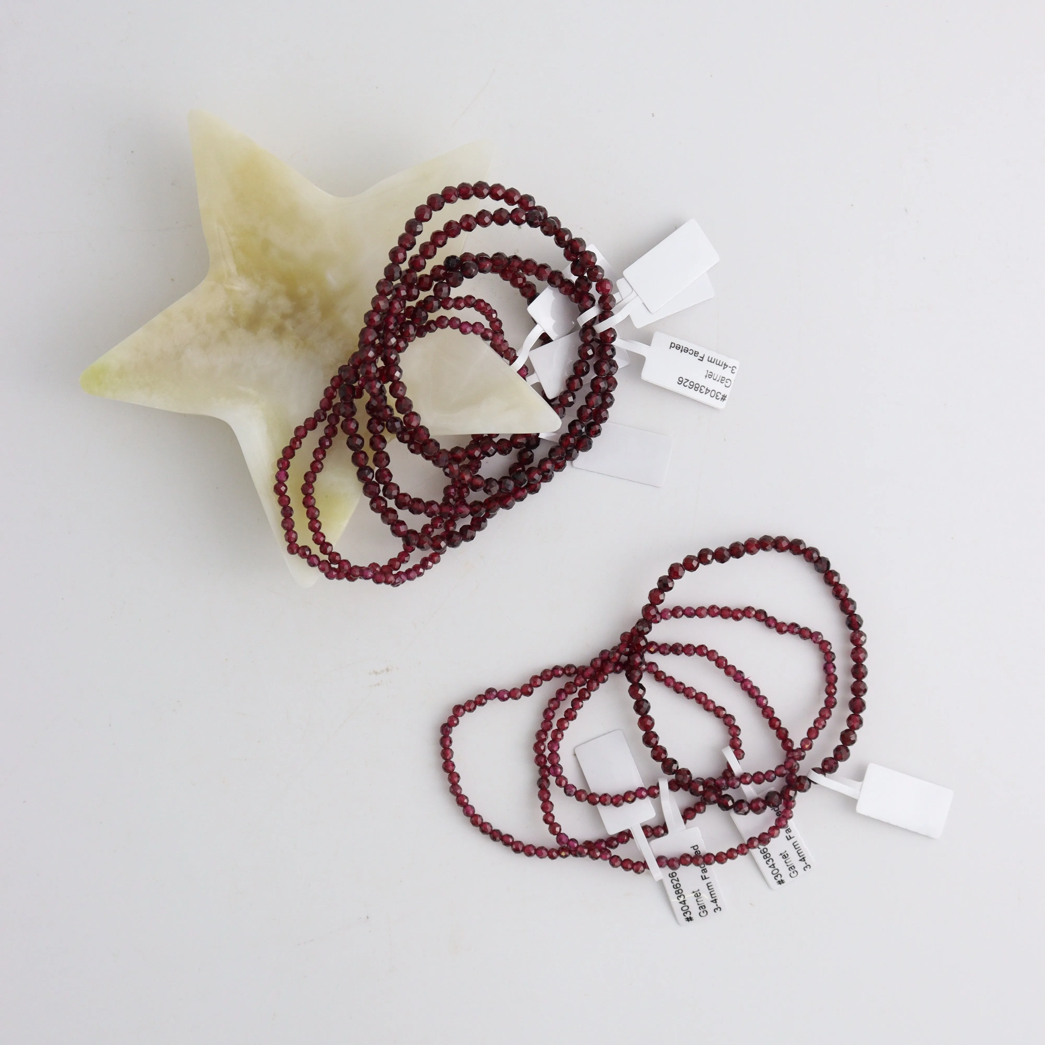 Garnet Bracelet Faceted 3-4mm