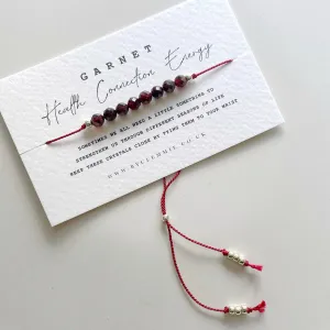 Garnet Crystal Bracelet